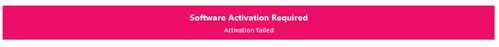 Software Activation Information Box Software Activation Information Box