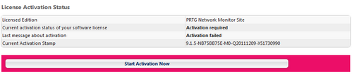 License Activation Status License Activation Status