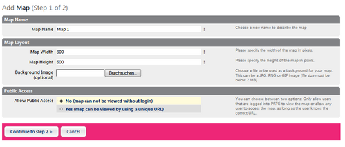 Add Map Assistent Step 1 Add Map Assistent Step 1
